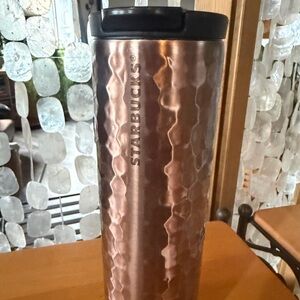 Starbucks Copper Textured Travel Tumbler with Black Lid